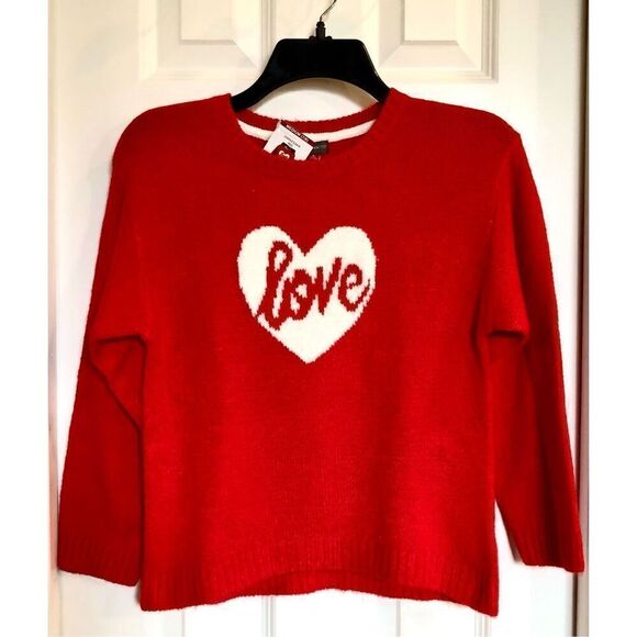 VINCE CAMUTO - Girls Sz M (7-8) “Love” Sweater in Cozy Acrylic/Poly Blend. CUTE! - Picture 2 of 13